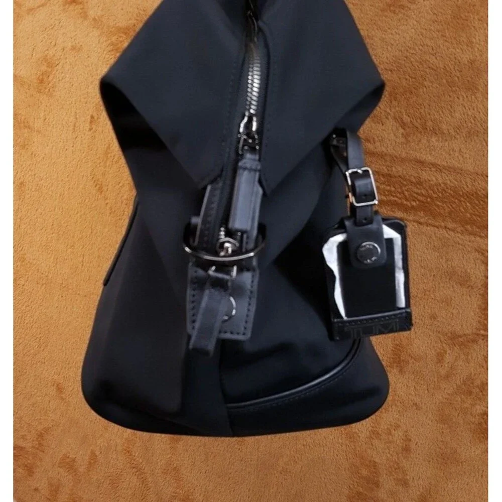 TUMI Nelson Harrison Duffle In Black Crossbody Strap $675